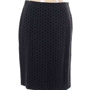 Womens small Premise studio pencil skirt black polka dot carreer